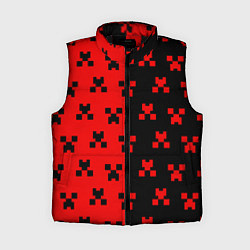 Женский жилет MINECRAFT CREEPER, цвет: 3D-черный