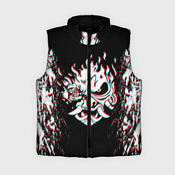 Женский жилет CYBERPUNK 2077 SAMURAI GLITCH, цвет: 3D-черный
