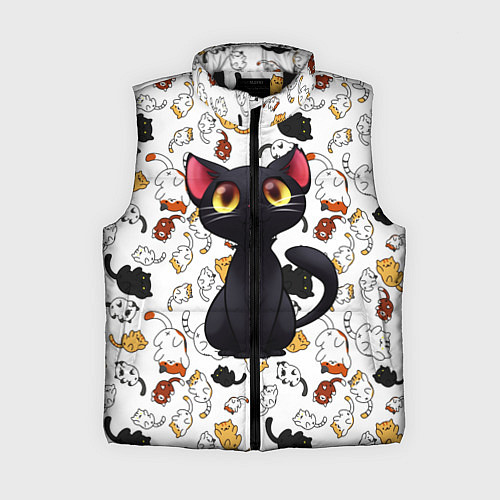 Женский жилет Котэ Котята / 3D-Черный – фото 1