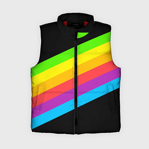 Женский жилет НЕОНОВЫЕ ЛИНИИ / 3D-Красный – фото 1