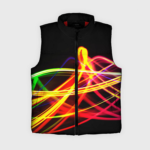 Женский жилет АБСТРАКТНЫЕ ЛУЧИ / 3D-Красный – фото 1