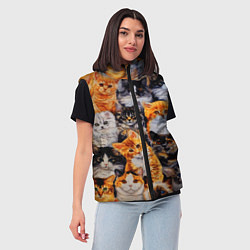 Женский жилет КОТЯТКИ, цвет: 3D-красный — фото 2