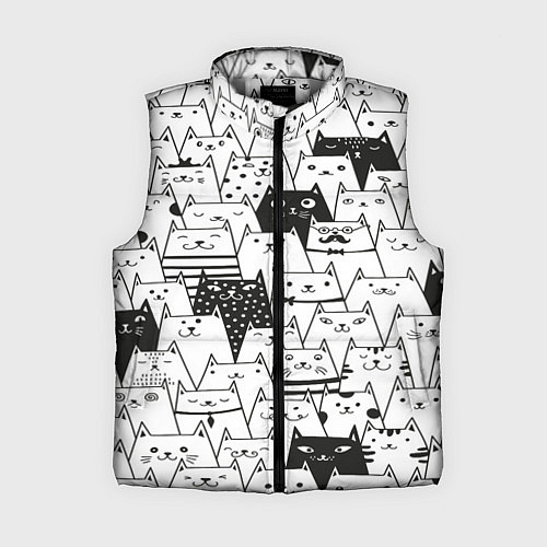 Женский жилет КОТЫ WHITE / 3D-Светло-серый – фото 1
