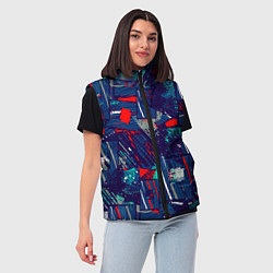 Женский жилет Спортивный стиль, цвет: 3D-черный — фото 2