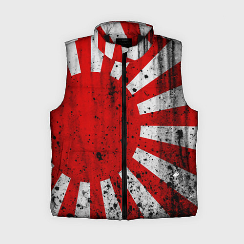 Женский жилет ЯПОНСКИЙ ФЛАГ / 3D-Черный – фото 1