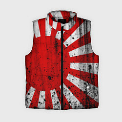 Женский жилет ЯПОНСКИЙ ФЛАГ, цвет: 3D-черный