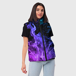 Женский жилет ОГОНЬ НЕОН, цвет: 3D-черный — фото 2