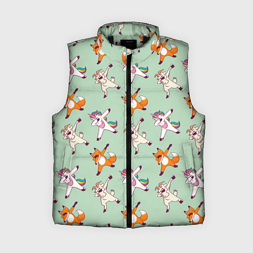 Женский жилет Dabbing Animals / 3D-Черный – фото 1