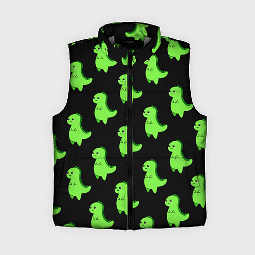 Женский жилет Динозавры / 3D-Светло-серый – фото 1