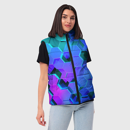 Женский жилет Geometry / 3D-Красный – фото 3