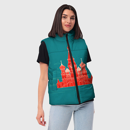 Женский жилет Москва / 3D-Красный – фото 3