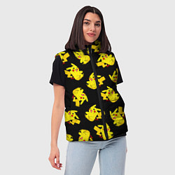 Женский жилет Веселый пикачу, цвет: 3D-светло-серый — фото 2