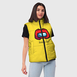 Женский жилет Among UsLoGo, цвет: 3D-красный — фото 2