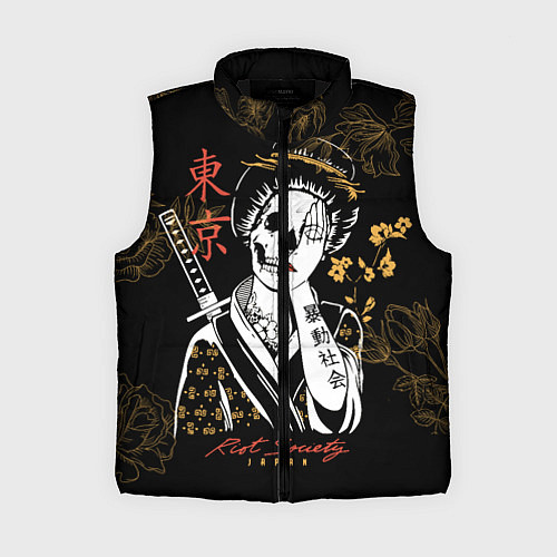 Женский жилет Шарм гейши / 3D-Черный – фото 1