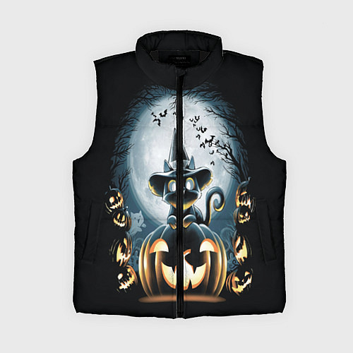 Женский жилет Хэллоуин Кот / 3D-Черный – фото 1