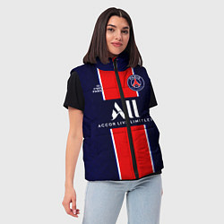 Женский жилет PSG домашняя сезон 2021, цвет: 3D-черный — фото 2
