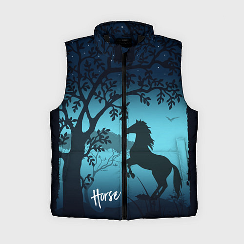 Женский жилет Конь / 3D-Черный – фото 1