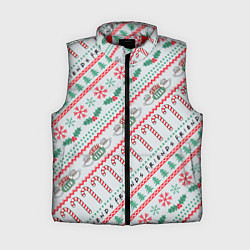 Женский жилет Friends Новогодний с конфетами, цвет: 3D-красный