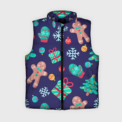 Женский жилет Новый Год / 3D-Светло-серый – фото 1