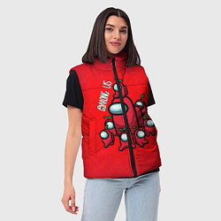 Женский жилет AMONG US, цвет: 3D-красный — фото 2
