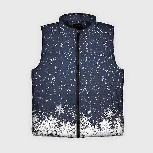 Женский жилет Атмосфера нового года / 3D-Черный – фото 1