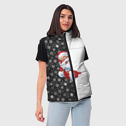 Женский жилет Дедушка Мороз, цвет: 3D-черный — фото 2
