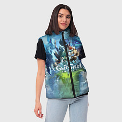 Женский жилет Genshin Impact, цвет: 3D-красный — фото 2