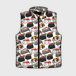 Женский жилет Котики Суши, цвет: 3D-светло-серый