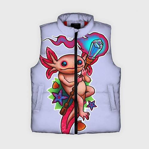 Женский жилет Магический аксолотль / 3D-Красный – фото 1