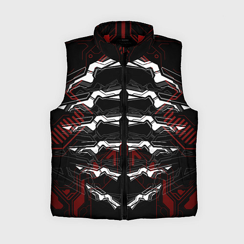Женский жилет Цифровой киберскелет / 3D-Красный – фото 1