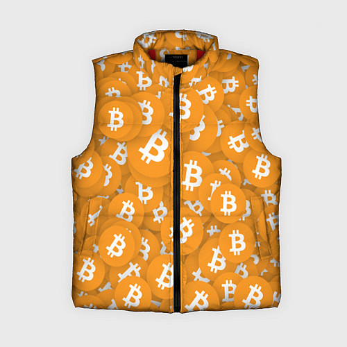Женский жилет Я БИТКОИН I AM BITCOIN / 3D-Красный – фото 1