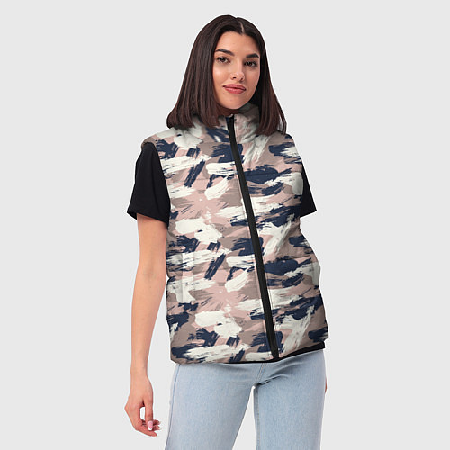Женский жилет Кремовый камуфляж / 3D-Красный – фото 3