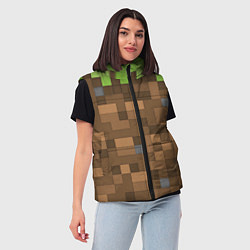 Женский жилет Minecraft камуфляж, цвет: 3D-черный — фото 2