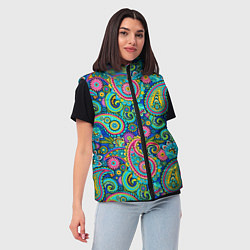 Женский жилет Славянские Узоры, цвет: 3D-красный — фото 2