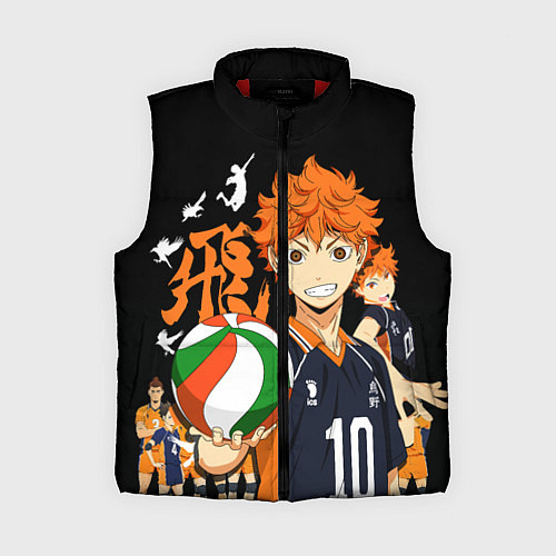 Женский жилет ВОЛЕЙБОЛ!! HAIKYUU!! / 3D-Красный – фото 1