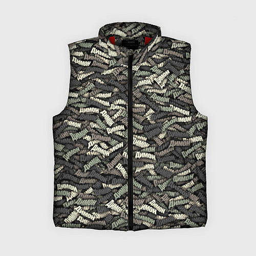 Женский жилет Камуфляж - Димон / 3D-Красный – фото 1