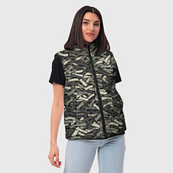 Женский жилет Камуфляж - Димон, цвет: 3D-черный — фото 2