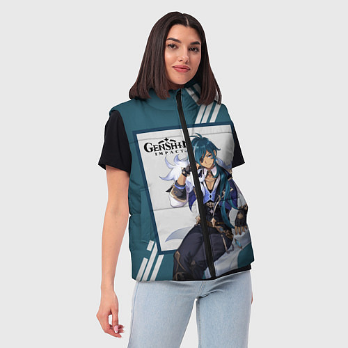 Женский жилет Кэйа - Genshin Impact / 3D-Красный – фото 3