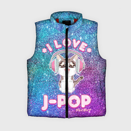 Женский жилет I Love Cat Pop / 3D-Красный – фото 1