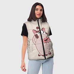 Женский жилет Pop Cat, цвет: 3D-красный — фото 2