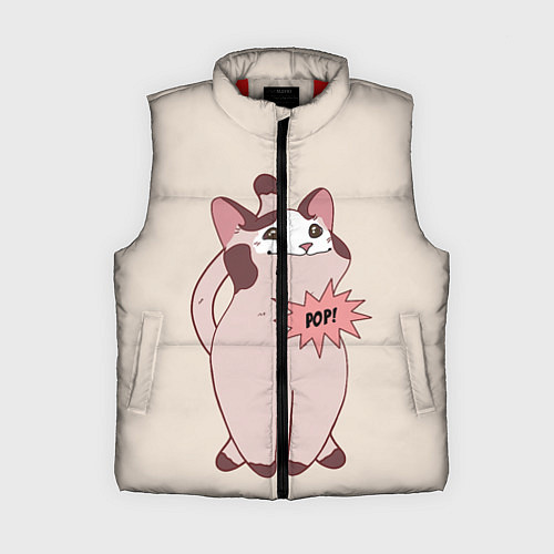 Женский жилет Pop Cat / 3D-Красный – фото 1