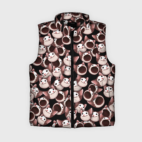 Женский жилет Popping cats / 3D-Черный – фото 1