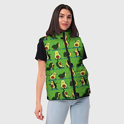 Женский жилет Авокадо Зарядка, цвет: 3D-черный — фото 2