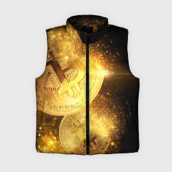Женский жилет БИТКОИН ЗОЛОТО BITCOIN GOLD, цвет: 3D-черный