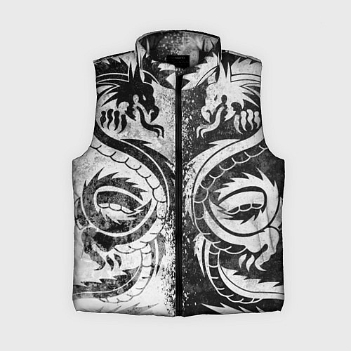 Женский жилет ДРАКОНЫ DRAGONS / 3D-Черный – фото 1