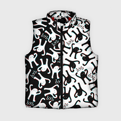 Женский жилет МЕМ КОТ ЪУЪ СЪУКА / 3D-Красный – фото 1