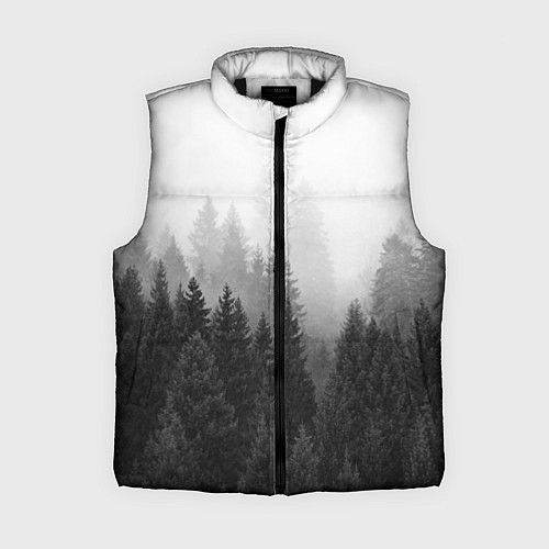 Женский жилет Туманный лес / 3D-Черный – фото 1