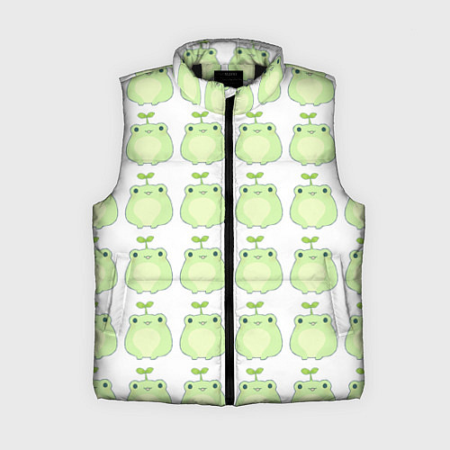 Женский жилет Лягушки-росточки / 3D-Черный – фото 1