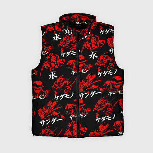 Женский жилет КЛИНОК, РАССЕКАЮЩИЙ ДЕМОНОВ / 3D-Черный – фото 1