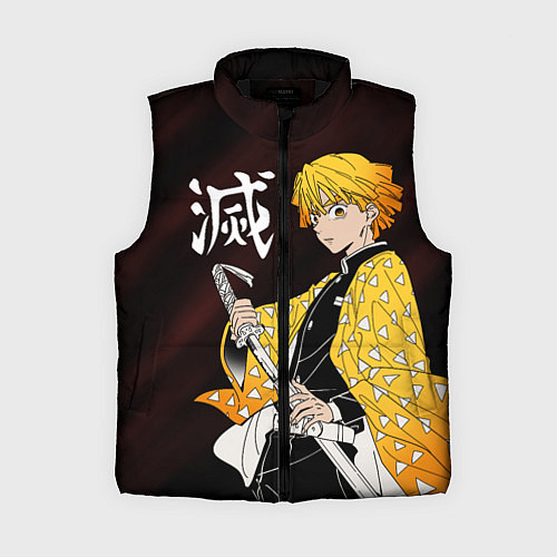 Женский жилет КЛИНОК РАССЕКАЮЩИЙ ДЕМОНОВ / 3D-Черный – фото 1